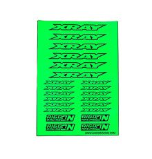 Stickers sheet Xray Fluo green Size A5 - AIGOIN RACING - AR3003