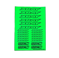 Stickers sheet Xray Fluo green Size A5 - AIGOIN RACING - AR3003