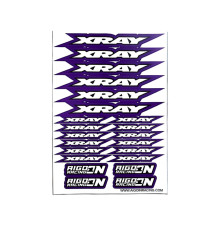 Stickers sheet Xray Purple Size A5 - AIGOIN RACING - AR3008