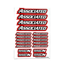 Stickers Associated Rouge sur format A5 - AIGOIN RACING - AR3014