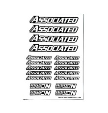Stickers Associated Blanc sur format A5 - AIGOIN RACING - AR3013