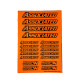 Stickers Associated Orange Fluo sur format A5 - AIGOIN RACING -AR3010