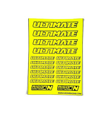 Stickers Ultimate Jaune Fluo sur format A6 - AIGOIN RACING - AR3017