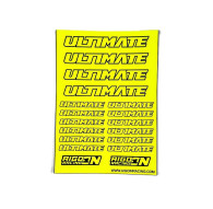 Stickers sheet Ultimate Fluo yellow Size A6 - AIGOIN RACING - AR3017