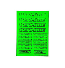 Stickers Ultimate Vert Fluo sur format A6 - AIGOIN RACING - AR3019