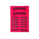 Stickers Procircuit Rose Fluo sur format A6 - AIGOIN RACING - AR3028