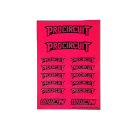 Stickers sheet Procircuit Fluo pink Size A6 - AIGOIN RACING - AR3028