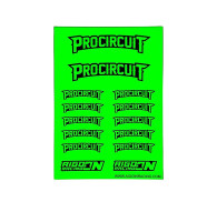 Stickers sheet Procircuit Fluo green Size A6 - AIGOIN RACING - AR3027
