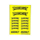 Stickers sheet Procircuit Fluo yellow Size A6 - AIGOIN RACING - AR302