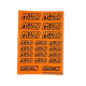 Stickers Nitrolux Orange Fluo sur format A6 - AIGOIN RACING - AR3034