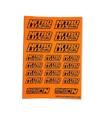 Stickers sheet Nitrolux Fluo orange Size A6 - AIGOIN RACING - AR3034