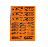 Stickers sheet Nitrolux Fluo orange Size A6 - AIGOIN RACING - AR3034