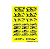 Stickers sheet Nitrolux Fluo yellow Size A6 - AIGOIN RACING - AR3033
