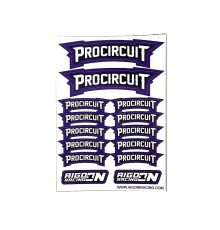 Stickers sheet Procircuit Purple Size A6 - AIGOIN RACING - AR3032