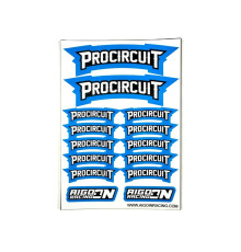 Stickers sheet Procircuit Blue Size A6 - AIGOIN RACING - AR3031