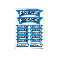 Stickers sheet Procircuit Blue Size A6 - AIGOIN RACING - AR3031