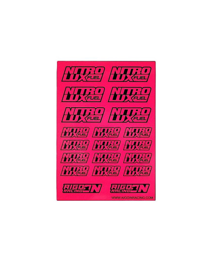 Stickers Nitrolux Rose Fluo sur format A6 - AIGOIN RACING - AR3036
