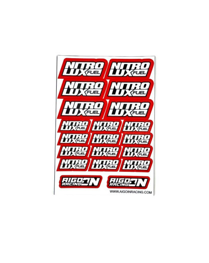 Stickers Nitrolux Rouge sur format A6 - AIGOIN RACING - AR3038
