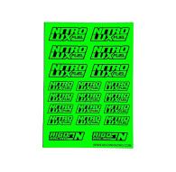 Stickers sheet Nitrolux Fluo green Size A6 - AIGOIN RACING - AR3035