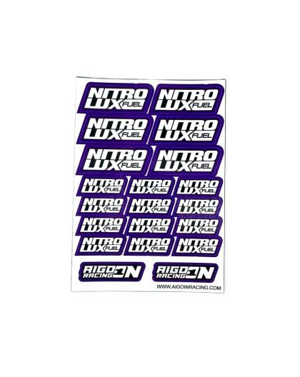 Stickers Nitrolux Violet sur format A6 - AIGOIN RACING - AR3040