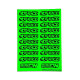 Stickers sheet Hot Race Fluo green Size A6 - AIGOIN RACING - AR3043
