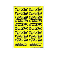 Stickers sheet Hot Race Fluo yellow Size A6 - AIGOIN RACING - AR3041