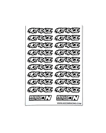 Stickers sheet Hot Race White Size A6 - AIGOIN RACING - AR3045