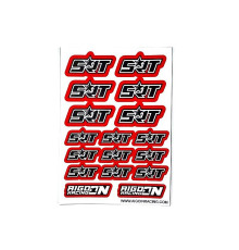 Stickers SRT Rouge sur format A6 - AIGOIN RACING - AR3054