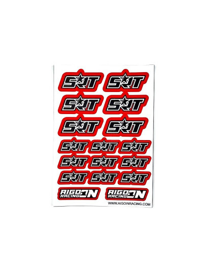 Stickers SRT Rouge sur format A6 - AIGOIN RACING - AR3054