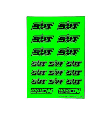 Stickers sheet SRT Fluo green Size A6 - AIGOIN RACING - AR3051