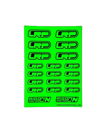 Stickers LRP Vert Fluo sur format A6 - AIGOIN RACING - AR3059