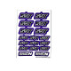 Stickers SRT Violet sur format A6 - AIGOIN RACING - AR3056