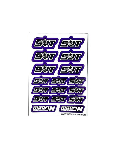 Stickers SRT Violet sur format A6 - AIGOIN RACING - AR3056