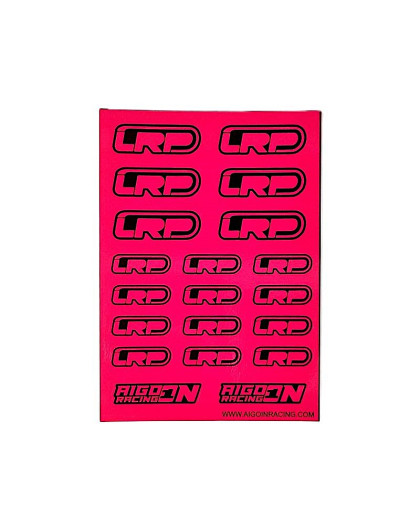 Stickers LRP Rose Fluo sur format A6 - AIGOIN RACING - AR3060