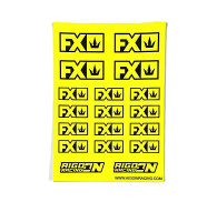 Stickers sheet FX Fluo yellow Size A6 - AIGOIN RACING - AR3065