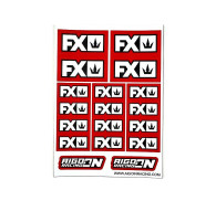 Stickers sheet FX Red Size A6 - AIGOIN RACING - AR3070