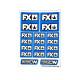 Stickers FX Bleu sur format A6 - AIGOIN RACING - AR3071