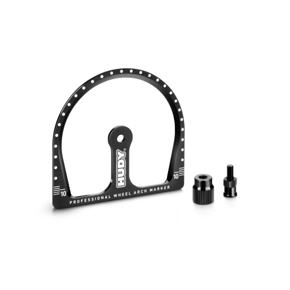 1/10 Tc Wheel Arch Marker + Wheel Adapter & Nut - HUDY - 107772