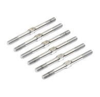 RC10B7 TITANIUM TURNBUCKLE SET (6PC) - SILVER - CENTRO - C0249S