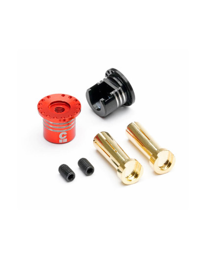 ALUMINIUM HEATSINK PLUG GRIPS WITH 5MM BULLETS - CENTRO - C0348