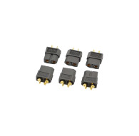 XT-60 BLACK FEMALE CONNECTORS (6PC) - CENTRO - C0351