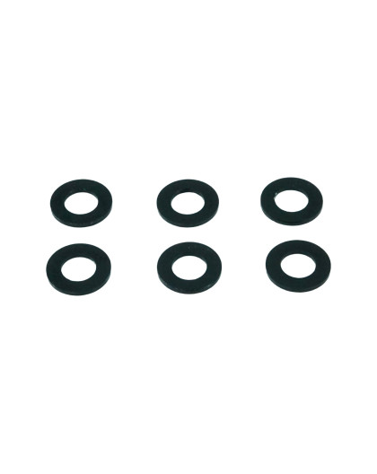 BLACK M3 FLAT WASHER 5.75mm x 0.5mm (6) - CENTRO - C0635-1