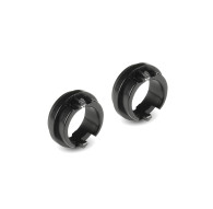 X4 ALU ADJ. ALL-BEARING HUB UNI BULKHEADS BLACK (2) - XRAY - 302067-K