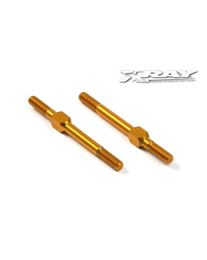 ALU ADJ. TURNBUCKLE M3 L/R 39 MM - ORANGE - SWISS 7075 T6 (2) - 30261