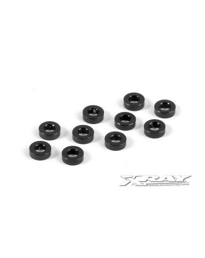 Rondelles alu noires 3x6x2.0 mm (10) - XRAY - 303123-K