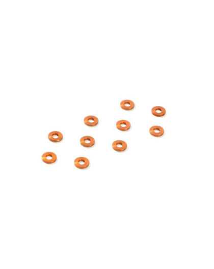 ALU SHIM 3x7x1.0MM - ORANGE (10) - 303136-O - XRAY