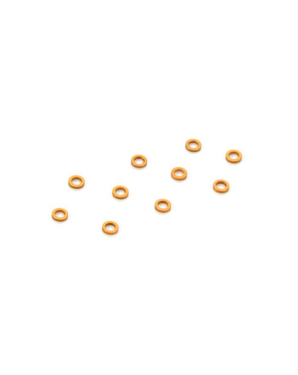 ALU SHIM 3x5x1.0MM - ORANGE (10) - 303141-O - XRAY