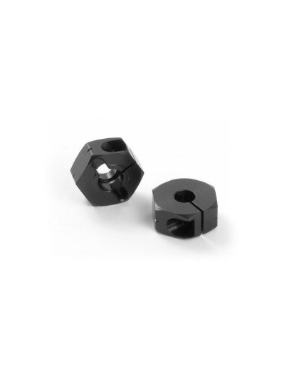 "ALU WHEEL HUB - OFFSET ""+0.75MM"" - BLACK (2) - 305352 - XRAY"