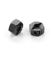 "ALU WHEEL HUB - OFFSET ""+1.5MM"" - BLACK (2) - 305353 - XRAY"