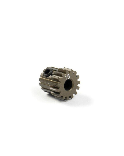 NARROW ALU PINION GEAR - HARD COATED 15T / 48 - 305915 - XRAY
